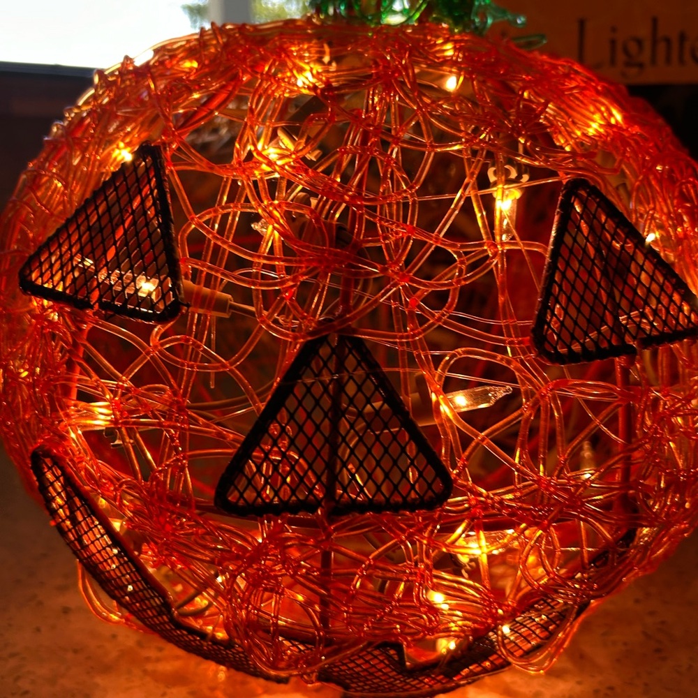 Festive Orange Pumpkin Light Decoration